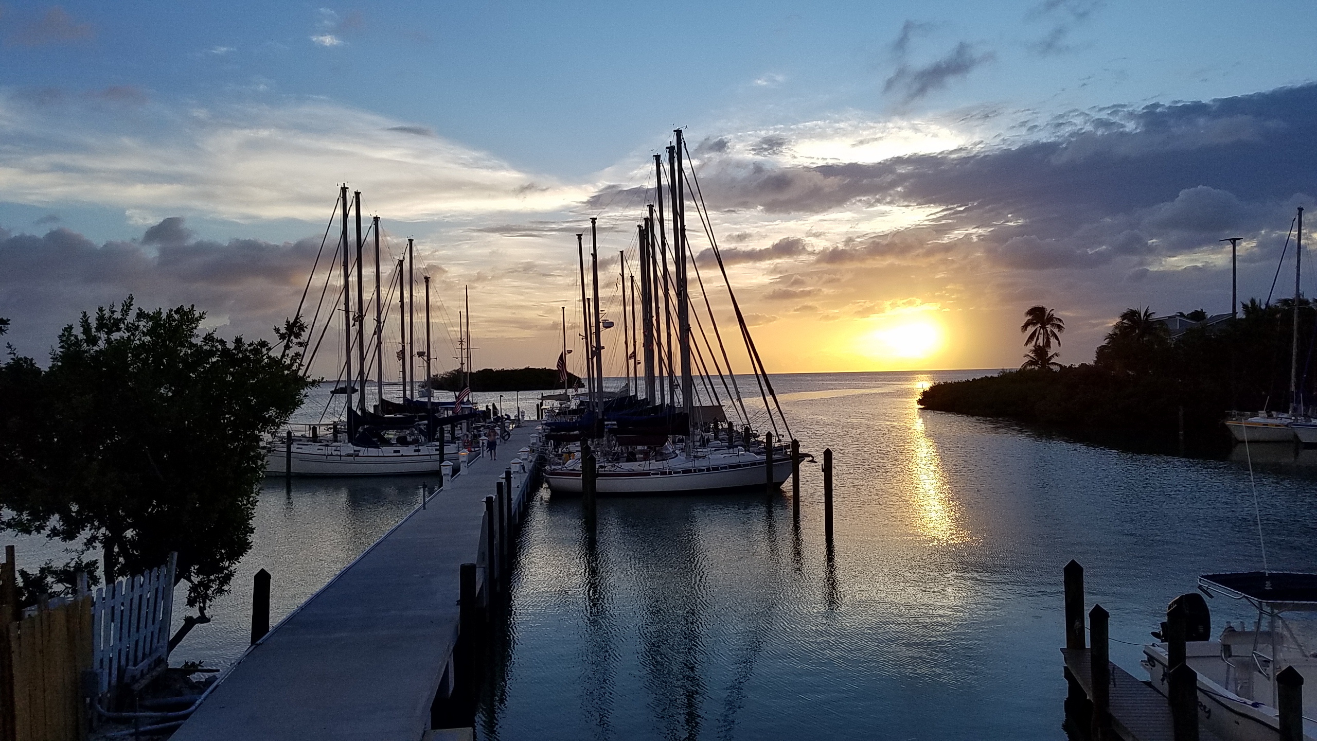 Sailboat at sunset at Seabase in Florida