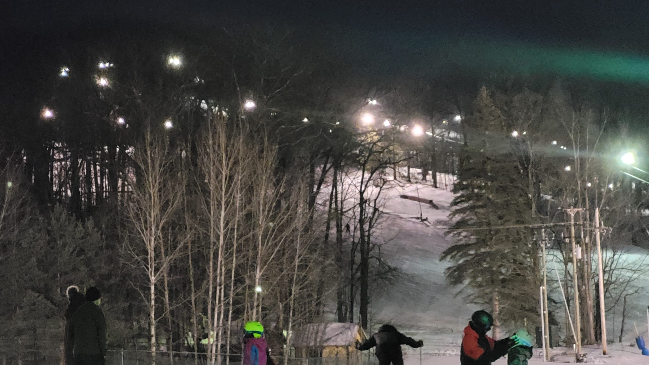 Night time skiing