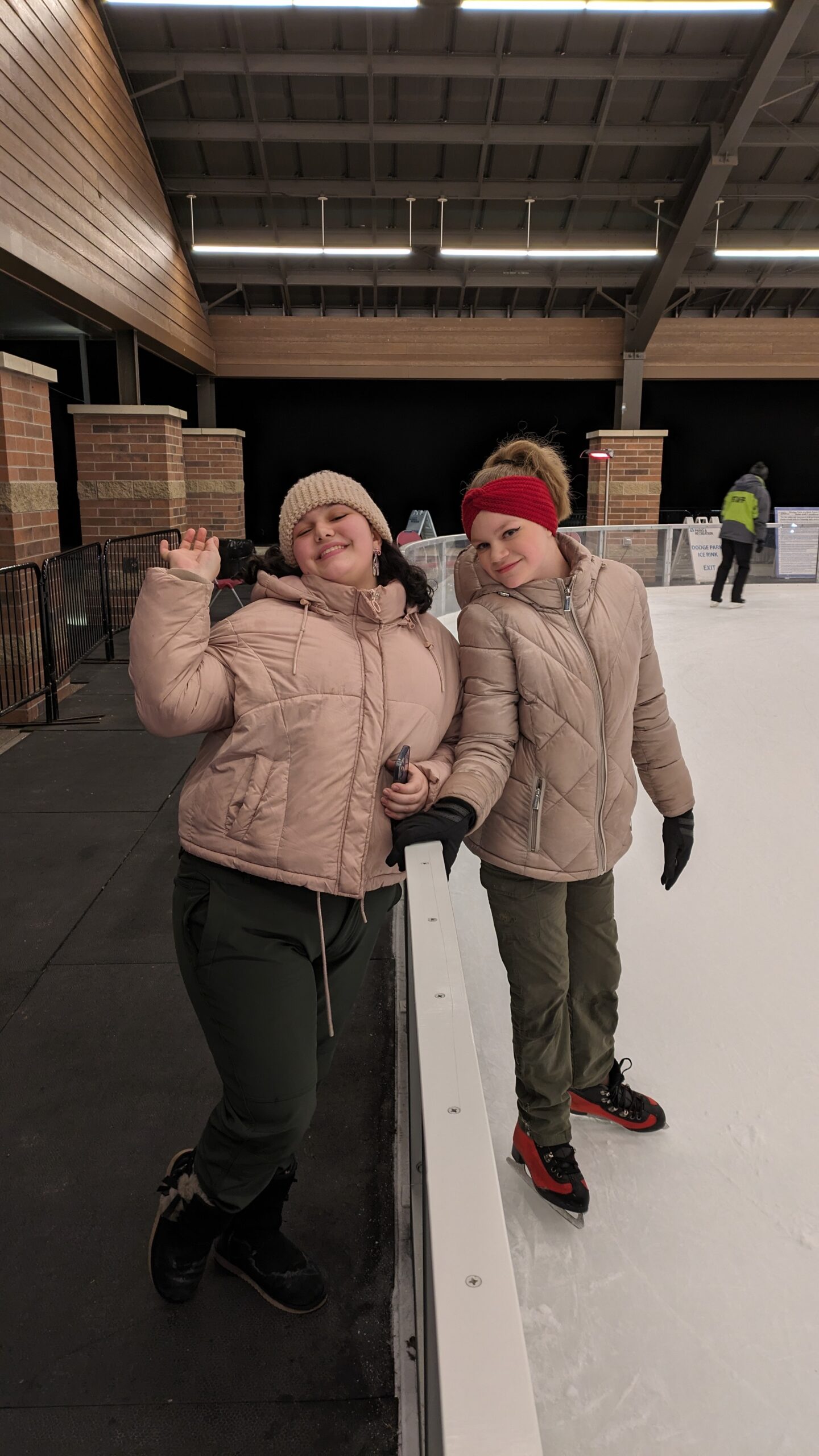 2 Scouts at the ice skating rink