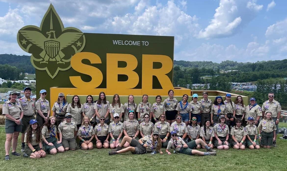 Girls contingent photo at National Scout Jamboree